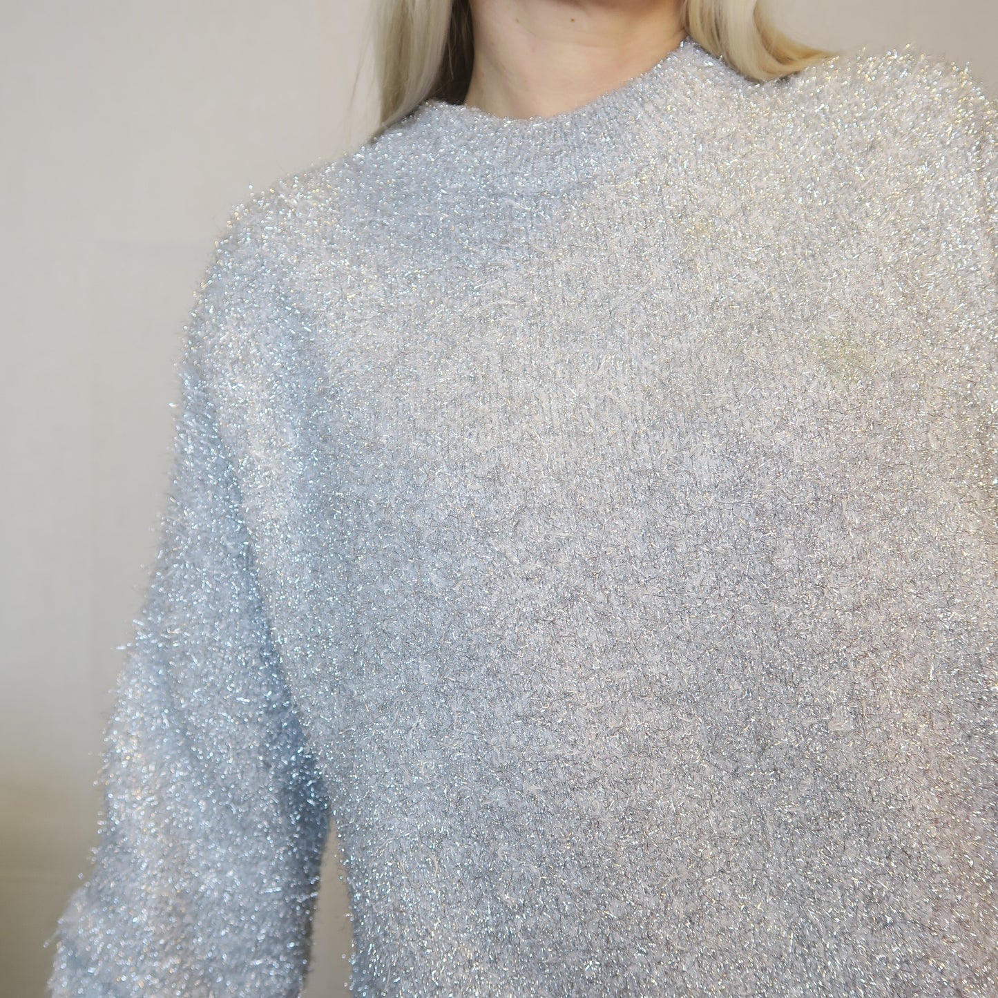 Silverglittrig Tröja (S-M)
