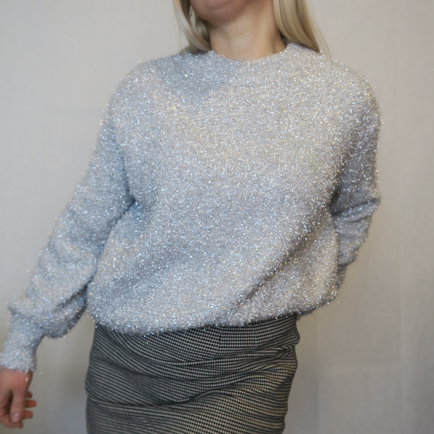 Silverglittrig Tröja (S-M)