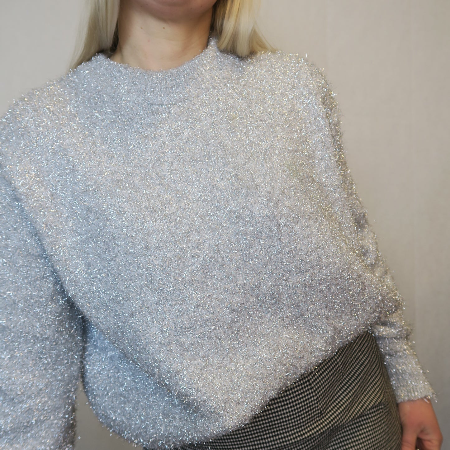 Silverglittrig Tröja (S-M)