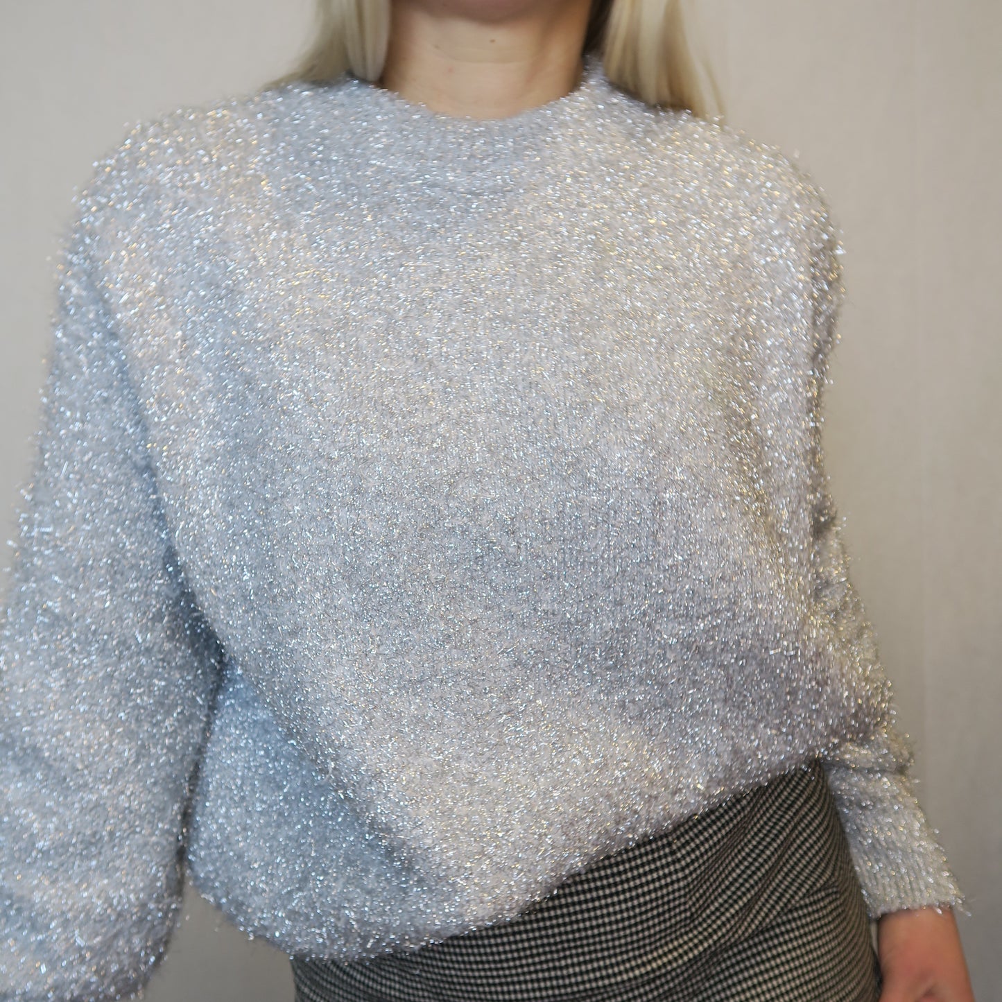 Silverglittrig Tröja (S-M)