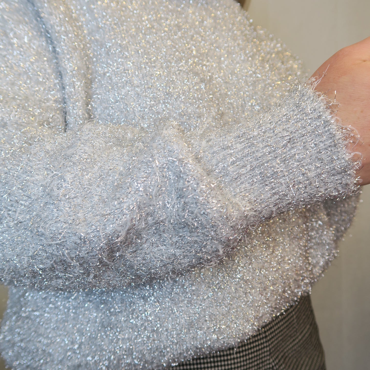 Silverglittrig Tröja (S-M)