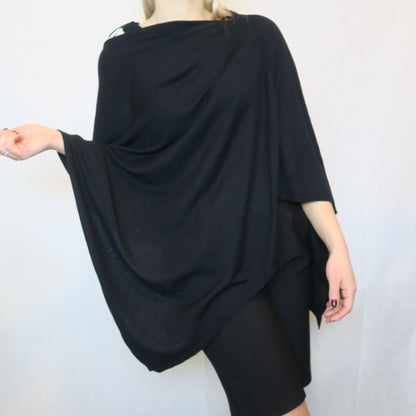 Svart poncho kappahl (ONESIZE)