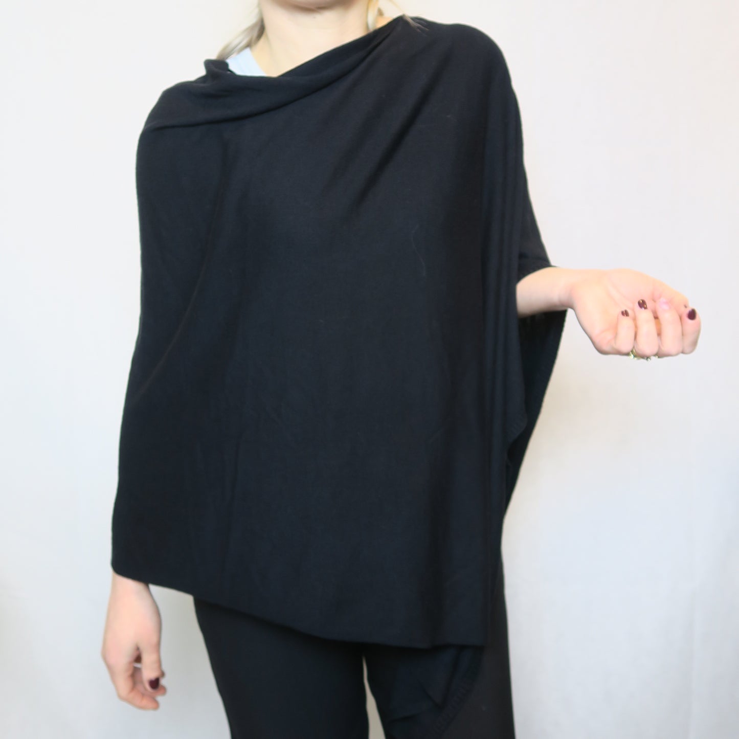 Svart poncho kappahl (ONESIZE)