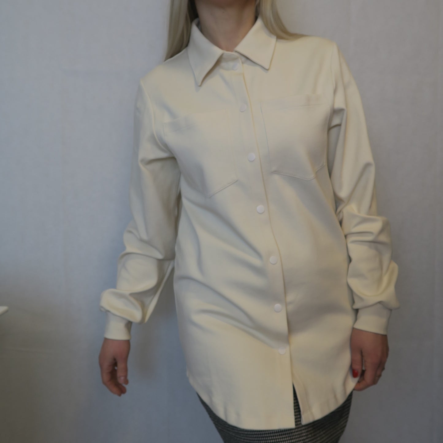 Mjuk overshirt i Creme (XS-S)