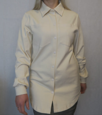 Mjuk overshirt i Creme (XS-S)