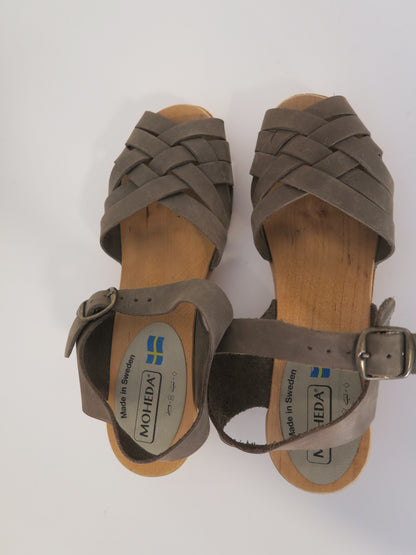 Moheda trä sandal 38 grå