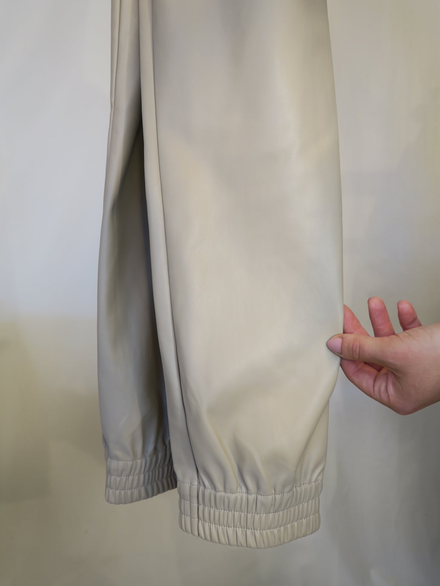 H&M strukturerad beige overshirt S