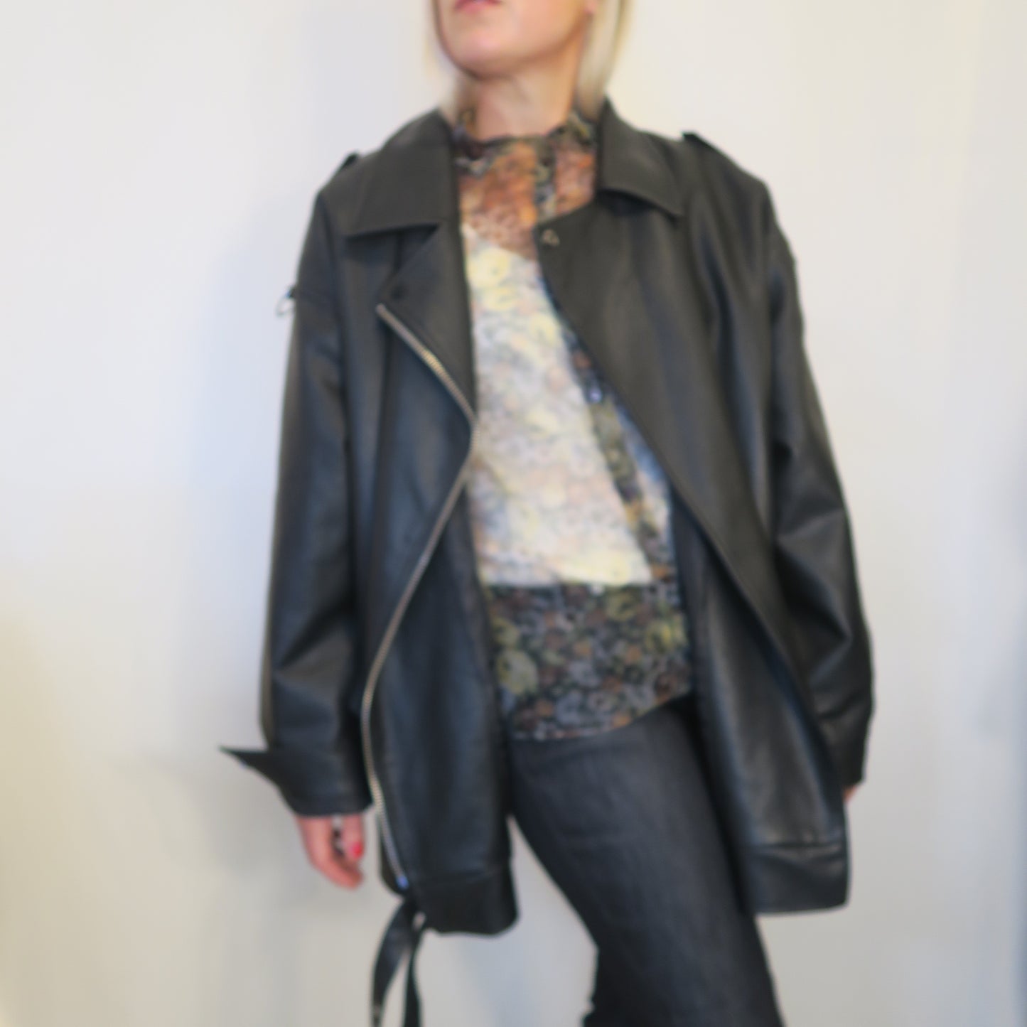 Missguided Bikerjacka fuskinn L /42