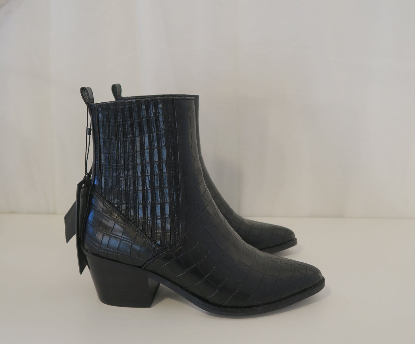 Vero Moda spetsiga kroko-boots 38