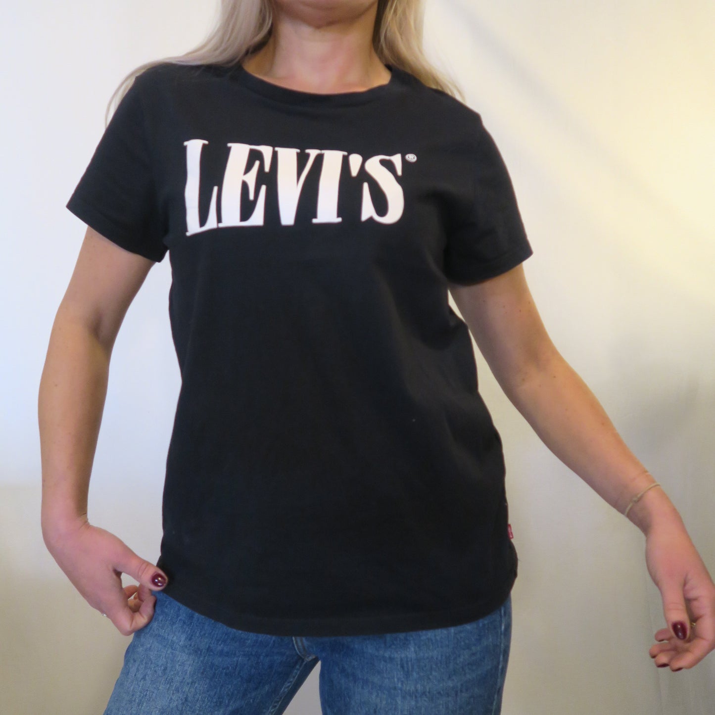 LEVIS svart T-shirt m tryck (L)