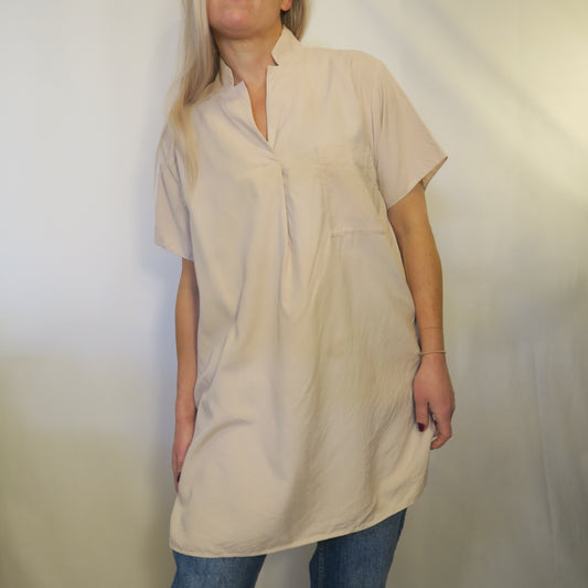 COS silkestunika beige (M)