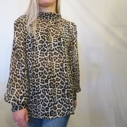 Skir Leoprint blus (L)