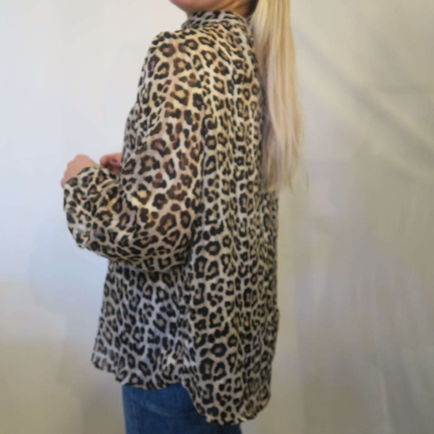 Skir Leoprint blus (L)